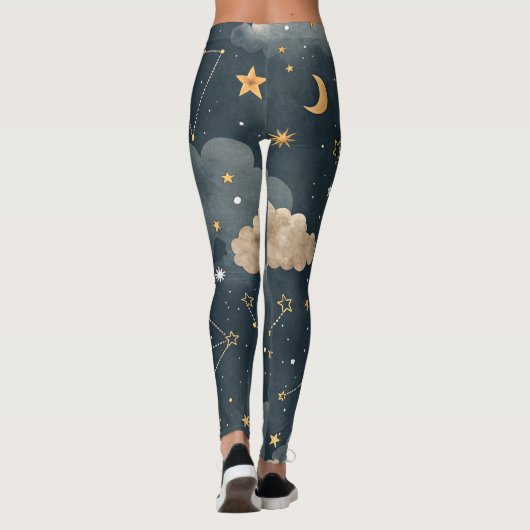 Leggings Constellation céleste Motif d'étoiles (5) (Dos)