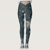 Leggings Constellation céleste Motif d'étoiles (5) (Devant)