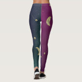 Leggings Constellation en galaxie foncée Faux Gold (Dos)