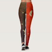 Leggings Constellation en galaxie foncée Faux Or Rouge (Dos)