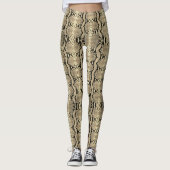 Leggings Constricts de ton or exotique Snakeskin (Devant)