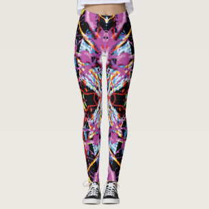 Leggings Contacteur de convulsion Ethérée violette et noire