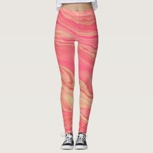 Leggings Contemporain moderne tendance Jaune & Rose