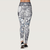 Leggings Contemporary Gray Blue Abstraction Special Paint (Dos)