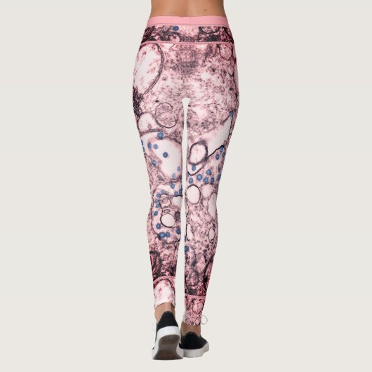 Leggings Contemporary Pink Brown Abstraction Peinture spéci (Dos)
