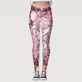 Leggings Contemporary Pink Brown Abstraction Peinture spéci (Devant)