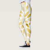 Leggings Contours de brosse jaune aquarelle (Gauche)