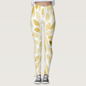 Leggings Contours de brosse jaune aquarelle (Devant)