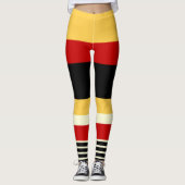Leggings Contraste Jaune Avec Rouge (Devant)