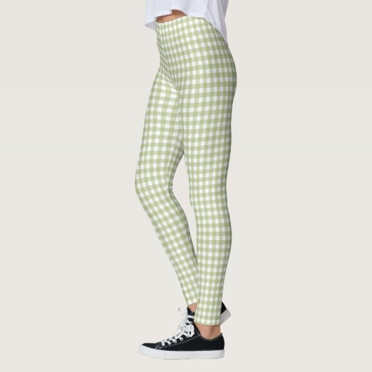 Leggings Contrôle En vichy Sage Vert (Gauche)