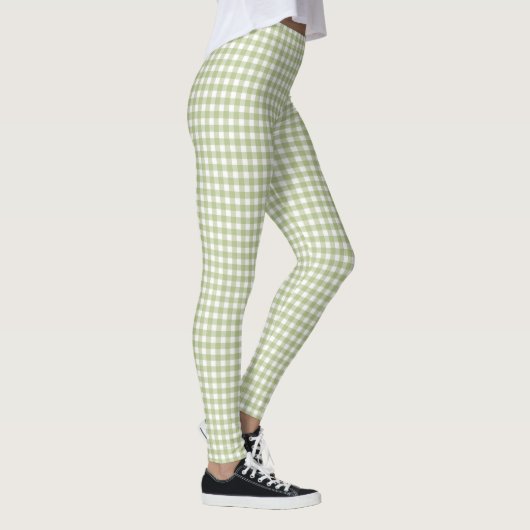 Leggings Contrôle En vichy Sage Vert (Droite)