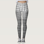 Leggings Contrôle Ombre de pied-de-poule de noir de blanc (Devant)