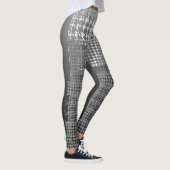 Leggings Contrôle Ombre de pied-de-poule de noir de blanc (Droite)