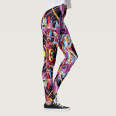 Leggings Convulsion Éthérée Tache Violet Noir (Droite)