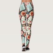 Leggings Cookies de Noël, motif de la maison de sucre (Dos)