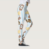 Leggings Cookies & Lait Bleu Motif rayé (Droite)