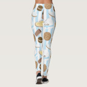 Leggings Cookies & Lait Bleu Motif rayé (Dos)