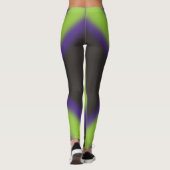 Leggings Cool à l'air violet, vert, noir de jambe conceptio (Dos)