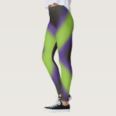 Leggings Cool à l'air violet, vert, noir de jambe conceptio (Gauche)