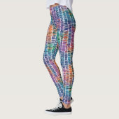 Leggings Cool Abstrait Artsy Rainbow Watercolor Motif (Gauche)