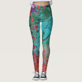 Leggings cool abstrait couleur cosmique étoile galaxie moti (Devant)