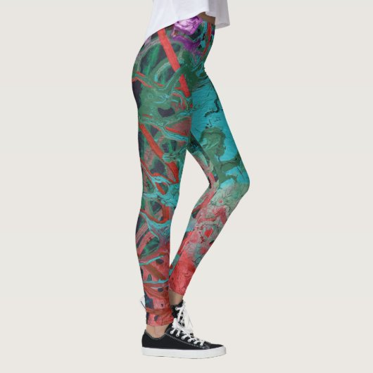 Leggings cool abstrait couleur cosmique étoile galaxie moti (Droite)