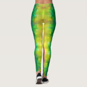 Leggings Cool Abstrait Rainbow Gradient Pixel Art Motif (Dos)