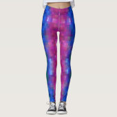 Leggings Cool Abstrait Rainbow Gradient Pixel Art Motif (Devant)