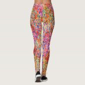 Leggings Cool Artsy coloré Arc-en-ciel Feuilles Motif de pe (Dos)