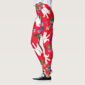 Leggings Cool blanc éléphant cadeau de Noël (Gauche)