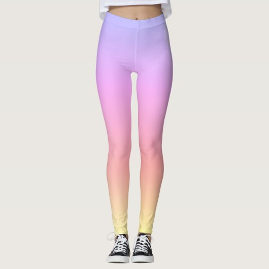 Leggings Cool Bleu chaud motif géométrique abstrait (Devant)