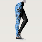 Leggings cool bleu coeurs motif mode bleu femmes noir (Droite)