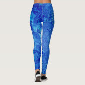 Leggings Cool Bleu et Motifs d'eau unique (Dos)