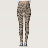 Leggings Cool Burnt Tree Bark Texture Motif (Devant)