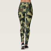 Leggings Cool Camouflage ROTC Militaire Design Gradué (Dos)