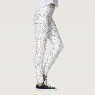 Leggings Cool Chimie Atom Science noir blanc Motif
