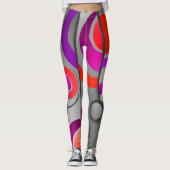Leggings Cool coloré Pop Art géométrique (Devant)