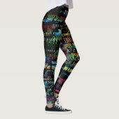 Leggings cool & coloré rock & roll motif noir (Droite)