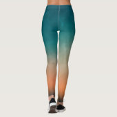 Leggings Cool coloré Turquoise OrangeGrunge (Dos)