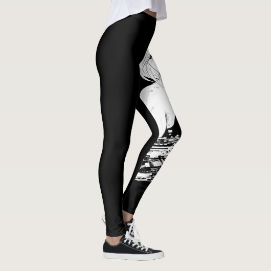 Leggings cool de Badass - b&w (Droite)