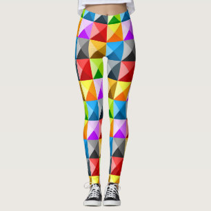 Leggings Cool de maquette triangle coloré motif géométri