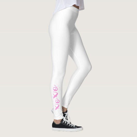 Leggings cool de texte rose xoxo blanc unique (Droite)
