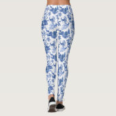 Leggings Cool Elegant Blue Deer French Toile (Dos)