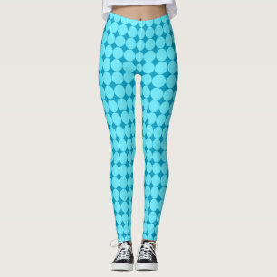 Leggings Cool élégant Turquoise Bleu clair Pois