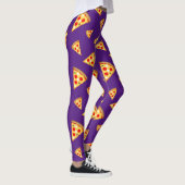 Leggings Cool et amusant pizza tranches motif violet (Droite)