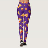 Leggings Cool et amusant pizza tranches motif violet (Dos)