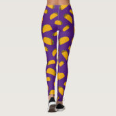 Leggings Cool et amusant yummy taco motif violet (Dos)