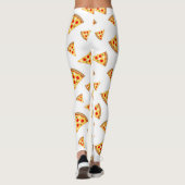 Leggings Cool et amusante pizza tranches motif sur blanc (Dos)