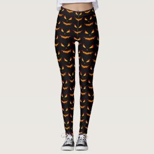 Leggings Cool et effrayant Jack O'Lantern visage Halloween