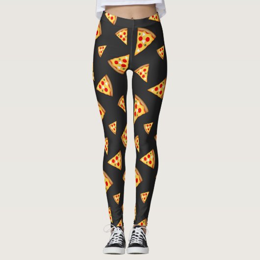 Leggings Cool et fun pizza tranches motif (Devant)